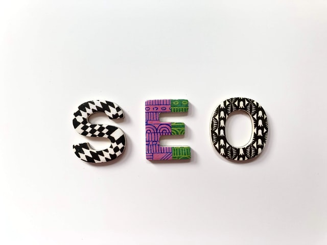 Artistic picture of the word SEO