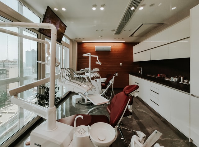Dental office and chairs