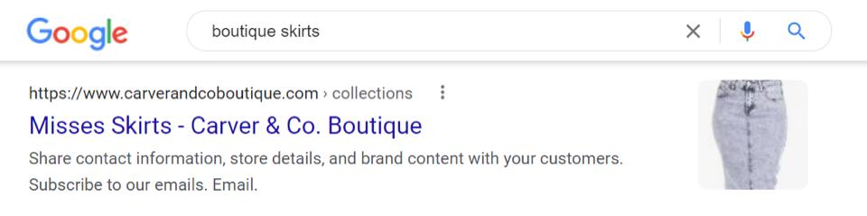 a generic meta description for a fashion boutique