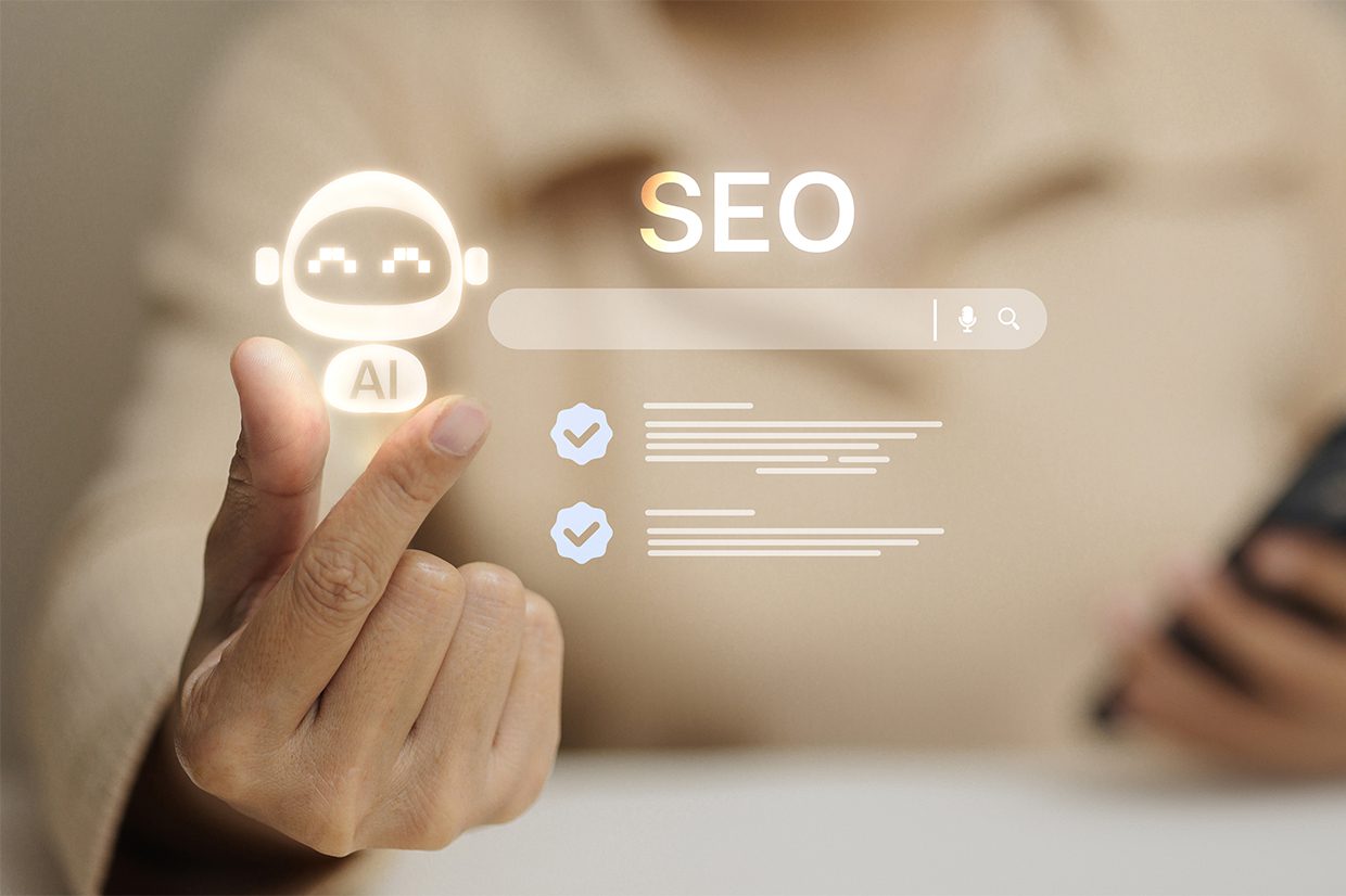 SEO Chatbot with hand